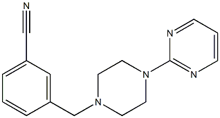 3-[(4-pyrimidin-2-ylpiperazin-1-yl)methyl]benzonitrile 구조식 이미지