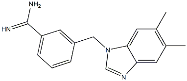 3-[(5,6-dimethyl-1H-benzimidazol-1-yl)methyl]benzenecarboximidamide Structure