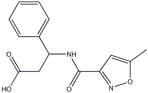 3-[(5-methyl-1,2-oxazol-3-yl)formamido]-3-phenylpropanoic acid Structure
