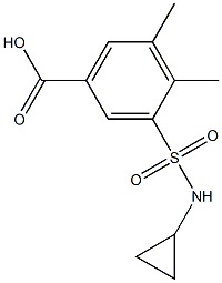 3-[(cyclopropylamino)sulfonyl]-4,5-dimethylbenzoic acid Structure