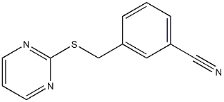 3-[(pyrimidin-2-ylsulfanyl)methyl]benzonitrile 구조식 이미지
