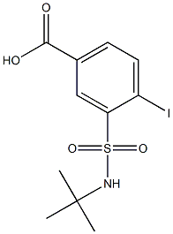 3-[(tert-butylamino)sulfonyl]-4-iodobenzoic acid 구조식 이미지