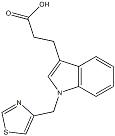3-[1-(1,3-thiazol-4-ylmethyl)-1H-indol-3-yl]propanoic acid 구조식 이미지