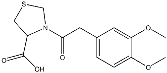 3-[2-(3,4-dimethoxyphenyl)acetyl]-1,3-thiazolidine-4-carboxylic acid Structure