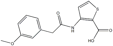 3-[2-(3-methoxyphenyl)acetamido]thiophene-2-carboxylic acid 구조식 이미지