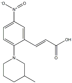 3-[2-(3-methylpiperidin-1-yl)-5-nitrophenyl]prop-2-enoic acid Structure