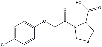 3-[2-(4-chlorophenoxy)acetyl]-1,3-thiazolidine-4-carboxylic acid 구조식 이미지