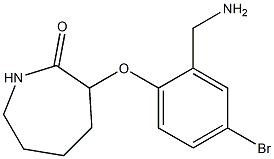 3-[2-(aminomethyl)-4-bromophenoxy]azepan-2-one Structure