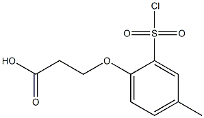 3-[2-(chlorosulfonyl)-4-methylphenoxy]propanoic acid Structure