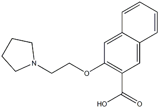 3-[2-(pyrrolidin-1-yl)ethoxy]naphthalene-2-carboxylic acid 구조식 이미지