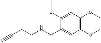 3-{[(2,4,5-trimethoxyphenyl)methyl]amino}propanenitrile Structure