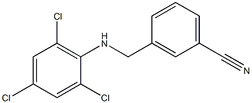 3-{[(2,4,6-trichlorophenyl)amino]methyl}benzonitrile 구조식 이미지