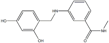 3-{[(2,4-dihydroxyphenyl)methyl]amino}-N-methylbenzamide Structure