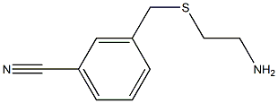 3-{[(2-aminoethyl)thio]methyl}benzonitrile 구조식 이미지