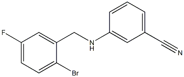 3-{[(2-bromo-5-fluorophenyl)methyl]amino}benzonitrile 구조식 이미지