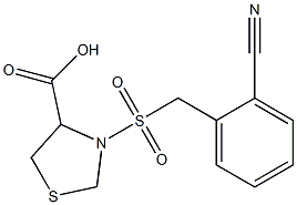 3-{[(2-cyanophenyl)methane]sulfonyl}-1,3-thiazolidine-4-carboxylic acid Structure