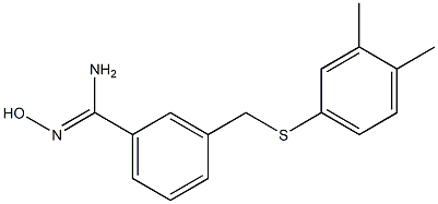 3-{[(3,4-dimethylphenyl)sulfanyl]methyl}-N'-hydroxybenzene-1-carboximidamide Structure