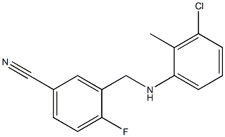 3-{[(3-chloro-2-methylphenyl)amino]methyl}-4-fluorobenzonitrile 구조식 이미지