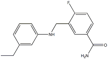 3-{[(3-ethylphenyl)amino]methyl}-4-fluorobenzamide 구조식 이미지