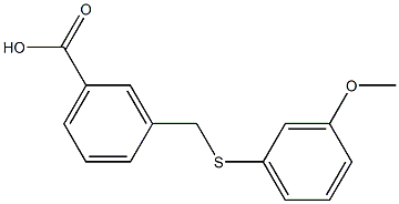 3-{[(3-methoxyphenyl)sulfanyl]methyl}benzoic acid 구조식 이미지