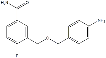 3-{[(4-aminophenyl)methoxy]methyl}-4-fluorobenzamide Structure