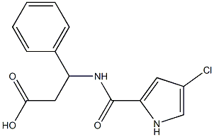 3-{[(4-chloro-1H-pyrrol-2-yl)carbonyl]amino}-3-phenylpropanoic acid Structure