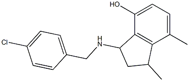 3-{[(4-chlorophenyl)methyl]amino}-1,7-dimethyl-2,3-dihydro-1H-inden-4-ol 구조식 이미지
