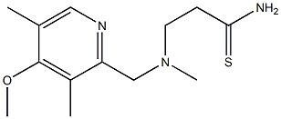 3-{[(4-methoxy-3,5-dimethylpyridin-2-yl)methyl](methyl)amino}propanethioamide 구조식 이미지