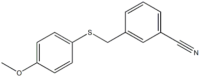 3-{[(4-methoxyphenyl)sulfanyl]methyl}benzonitrile 구조식 이미지