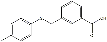 3-{[(4-methylphenyl)sulfanyl]methyl}benzoic acid 구조식 이미지