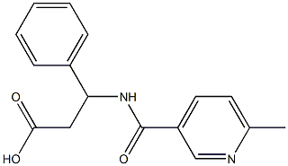 3-{[(6-methylpyridin-3-yl)carbonyl]amino}-3-phenylpropanoic acid 구조식 이미지