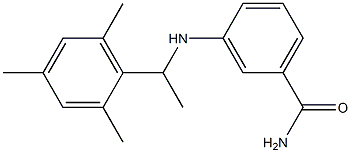 3-{[1-(2,4,6-trimethylphenyl)ethyl]amino}benzamide Structure