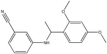 3-{[1-(2,4-dimethoxyphenyl)ethyl]amino}benzonitrile 구조식 이미지