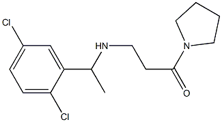 3-{[1-(2,5-dichlorophenyl)ethyl]amino}-1-(pyrrolidin-1-yl)propan-1-one 구조식 이미지