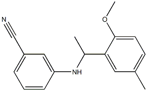 3-{[1-(2-methoxy-5-methylphenyl)ethyl]amino}benzonitrile 구조식 이미지