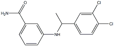 3-{[1-(3,4-dichlorophenyl)ethyl]amino}benzamide 구조식 이미지