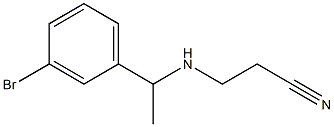 3-{[1-(3-bromophenyl)ethyl]amino}propanenitrile Structure