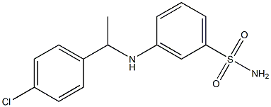 3-{[1-(4-chlorophenyl)ethyl]amino}benzene-1-sulfonamide 구조식 이미지
