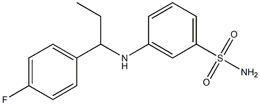 3-{[1-(4-fluorophenyl)propyl]amino}benzene-1-sulfonamide 구조식 이미지