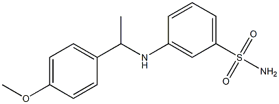 3-{[1-(4-methoxyphenyl)ethyl]amino}benzene-1-sulfonamide 구조식 이미지