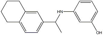 3-{[1-(5,6,7,8-tetrahydronaphthalen-2-yl)ethyl]amino}phenol 구조식 이미지