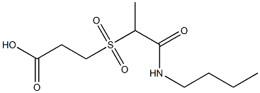 3-{[1-(butylcarbamoyl)ethane]sulfonyl}propanoic acid Structure