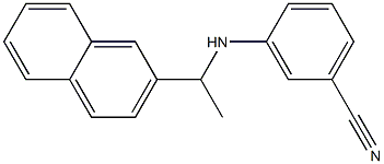 3-{[1-(naphthalen-2-yl)ethyl]amino}benzonitrile 구조식 이미지