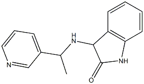 3-{[1-(pyridin-3-yl)ethyl]amino}-2,3-dihydro-1H-indol-2-one Structure