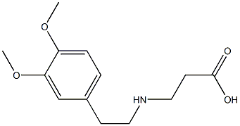 3-{[2-(3,4-dimethoxyphenyl)ethyl]amino}propanoic acid Structure