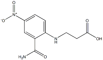 3-{[2-(aminocarbonyl)-4-nitrophenyl]amino}propanoic acid 구조식 이미지