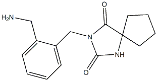 3-{[2-(aminomethyl)phenyl]methyl}-1,3-diazaspiro[4.4]nonane-2,4-dione 구조식 이미지