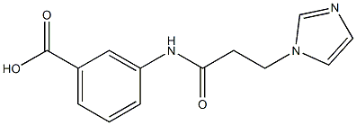 3-{[3-(1H-imidazol-1-yl)propanoyl]amino}benzoic acid 구조식 이미지