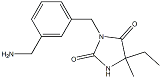 3-{[3-(aminomethyl)phenyl]methyl}-5-ethyl-5-methylimidazolidine-2,4-dione 구조식 이미지