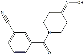 3-{[4-(hydroxyimino)piperidin-1-yl]carbonyl}benzonitrile Structure